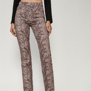 Reformation Peyton Snake High Rise Bootcut Jeans